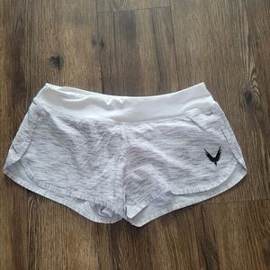 Maverick  Shorts Womens Light As Air Running Lined Gray Laser Cut Lightweight L